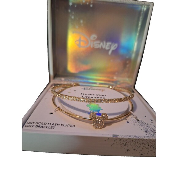 Disney BOWTIFUL 14K GOLD FLASH PLATED BRACELET - Picture 1 of 10